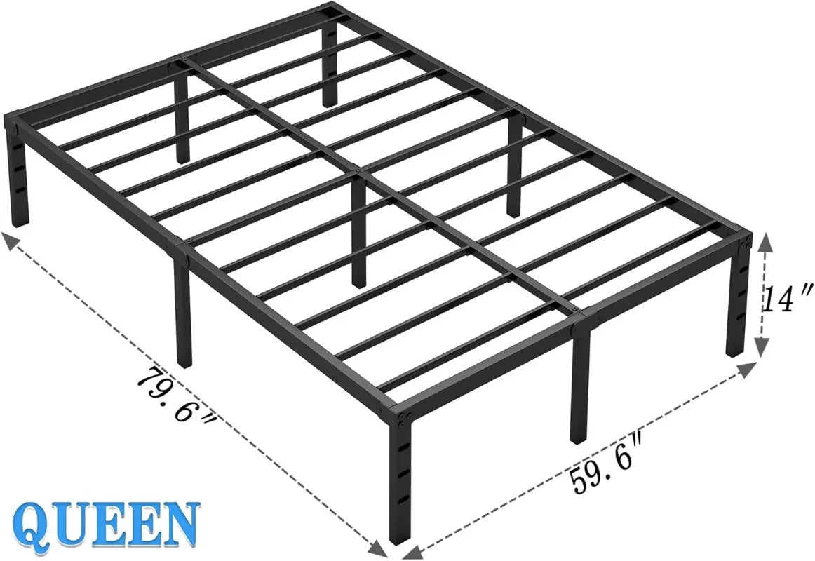 Metal Bed Frame-Simple and Atmospheric Metal Platform Bed Frame, Storage Space Under The Bed Heavy Duty Frame Bed, Sturdy