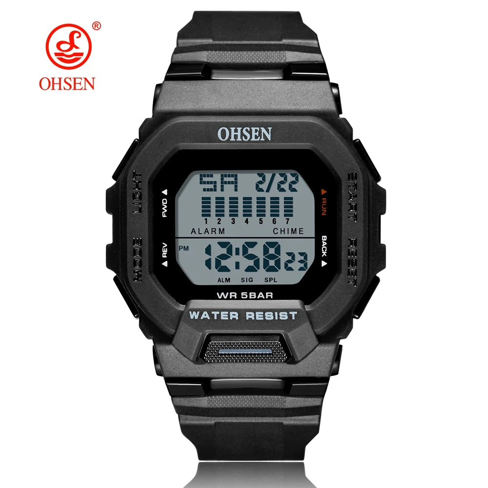 Digital Sport Watches Fashion Waterproof Black Military Men Wristwatches Electronic Hand clocks Man Watch Reloj Masculino