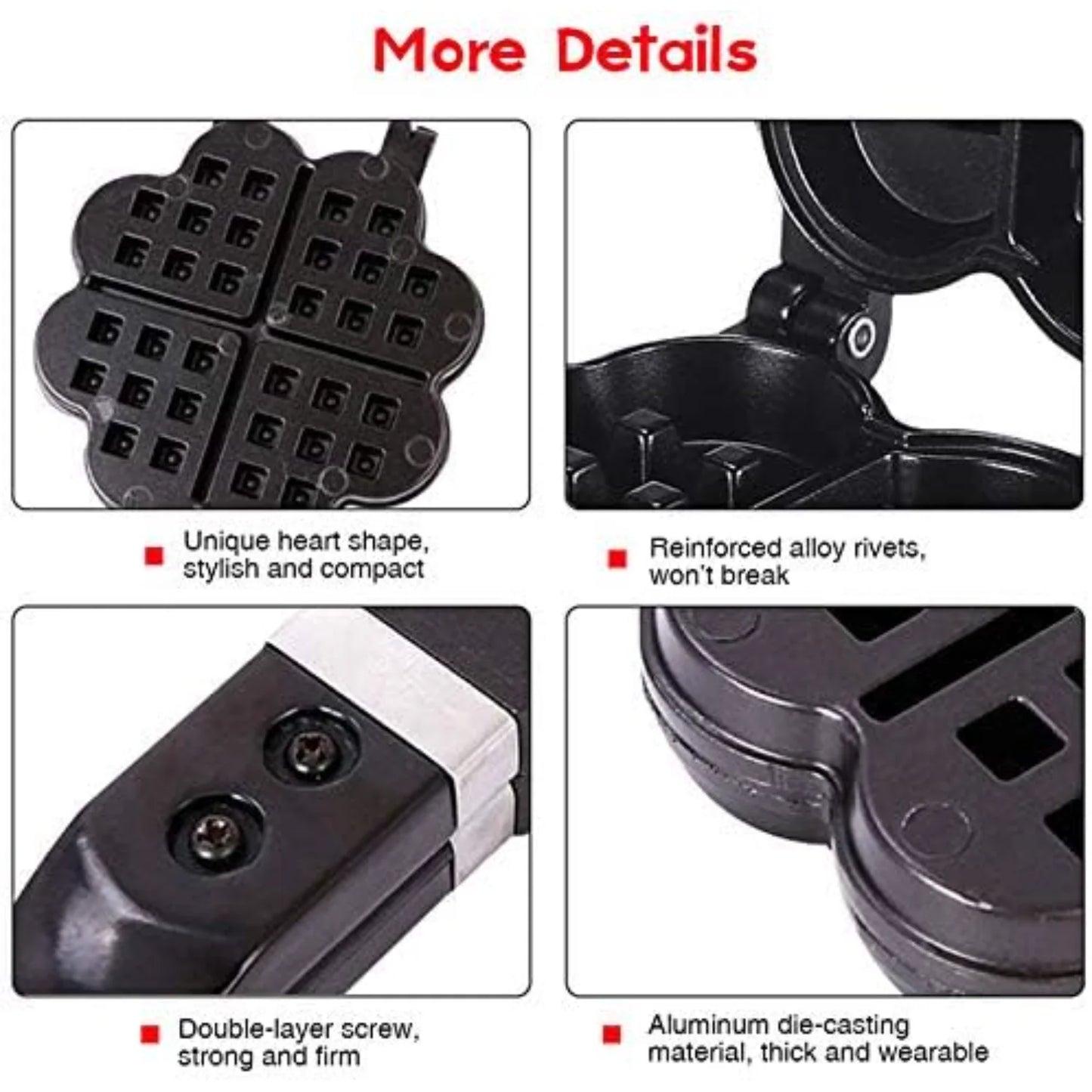 DIY Petal Shaped Waffle Cake Mold Pot, Baking Cake Pan, Non stick Double Side Biscuits Muffin Mould Pot Bakeware ,Baking Tools f