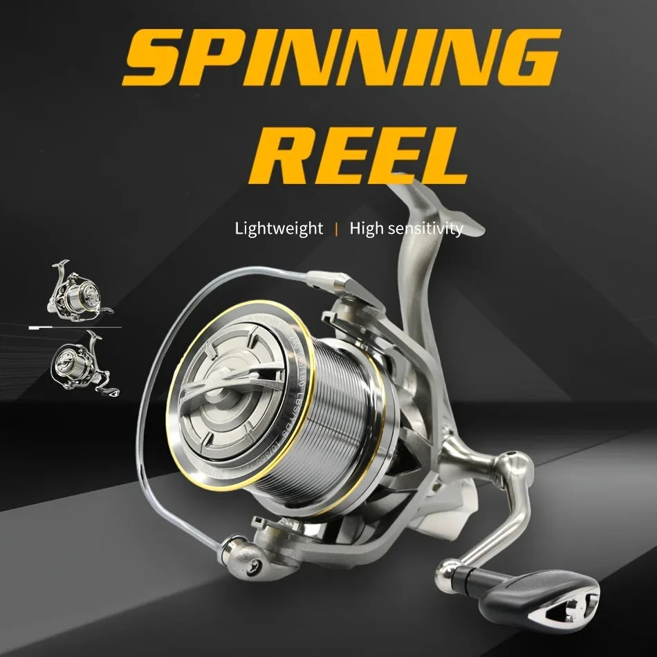 Long Shot Jigging Spinning Reel 8000/9000/10000/12000/14000 Series, 17+1BB Surf Fishing Reels, 55lb Max Drag, Saltwater Big Reel