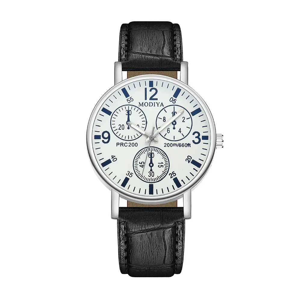 Men Watches Business Wrist Watch Luxury Leather Strap Analog Watches Quartz Wristwatches Clock Men Women Casual Simple Watch