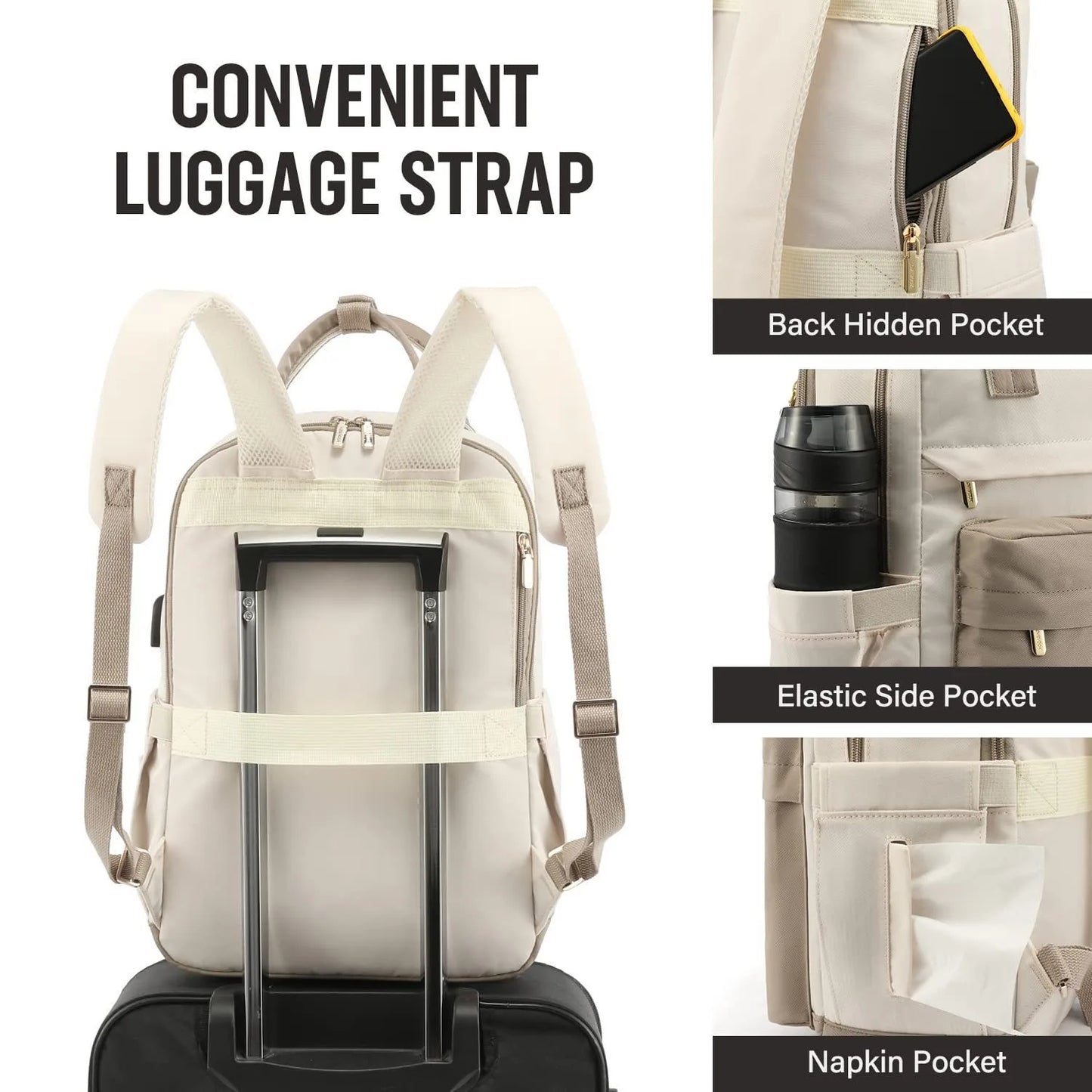 Bagpack for Women Patchwork Basic Nylon Waterproof Fashion Tote Bag Travel Hiking Usb Port 15’6in Notebook Backpacks New Street