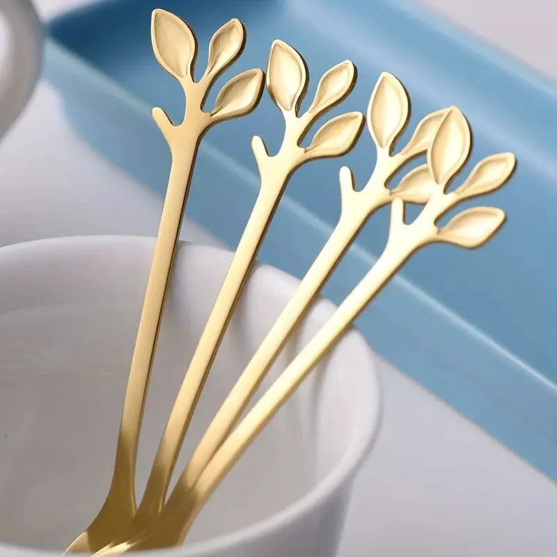 20pcs Creative Coffee Spoon Tableware Gold Mini Coffee Spoon Cutlery Set For Household Kitchen Utensils Espresso Spoon