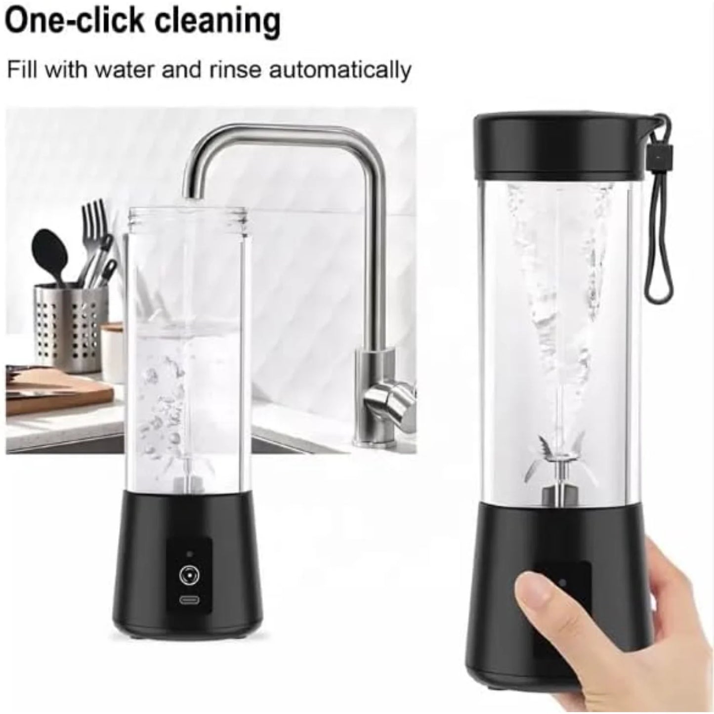 Portable Blender, Mini Personal Blender for smoothies USB Rechargeable On The Go Mixer  Blender Personal Size Rechargeable USB,