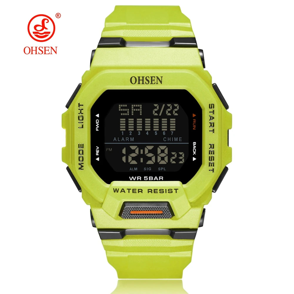 Digital Sport Watches Fashion Waterproof Black Military Men Wristwatches Electronic Hand clocks Man Watch Reloj Masculino