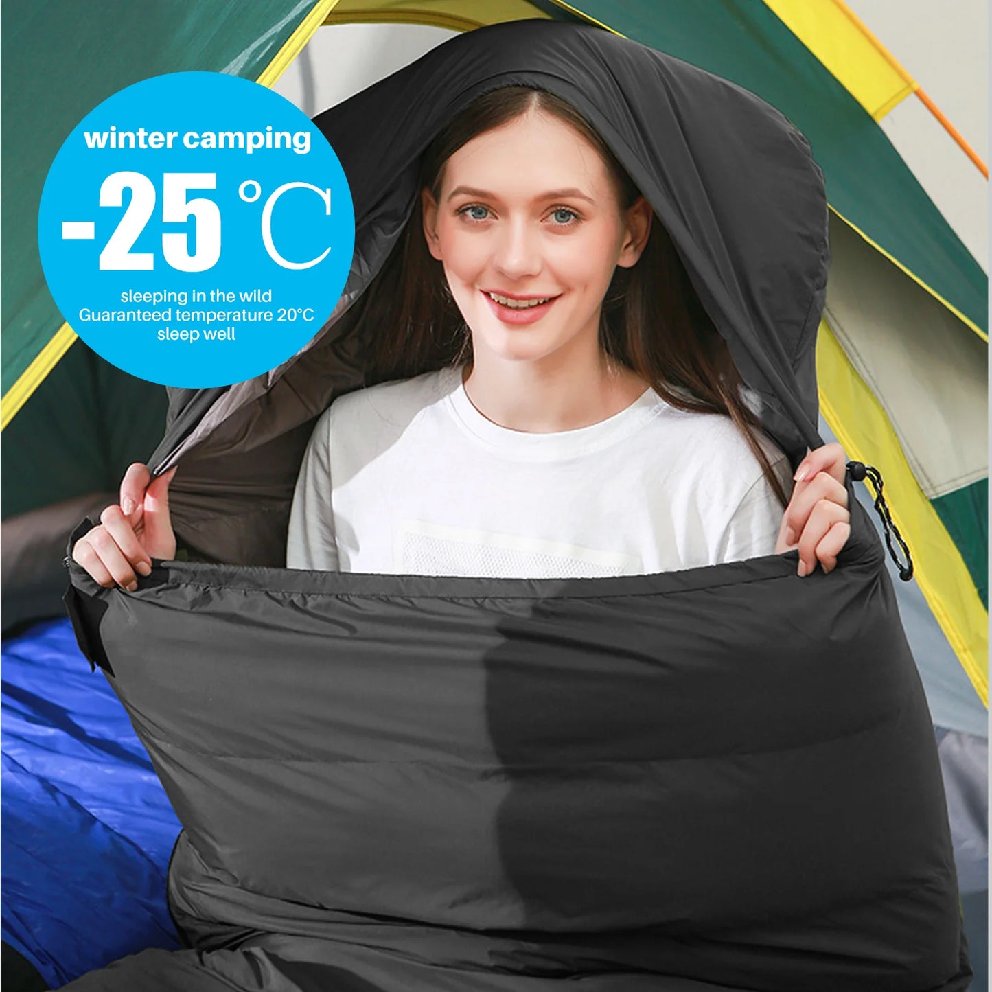 Sleeping Bag Camping 3-Season Sleeping Bags Water-proof Lightweight Sleeping Bag For Camping Hiking Backpacking Outdoor Gear
