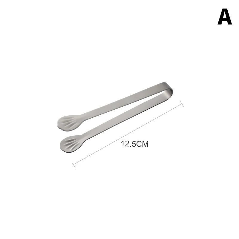 Stainless Steel Ice Cube Clips Sugar Tongs Foods BBQ Clips Ice Clamp Tool Bar Kitchen Serving Tong Kitchen Accessories
