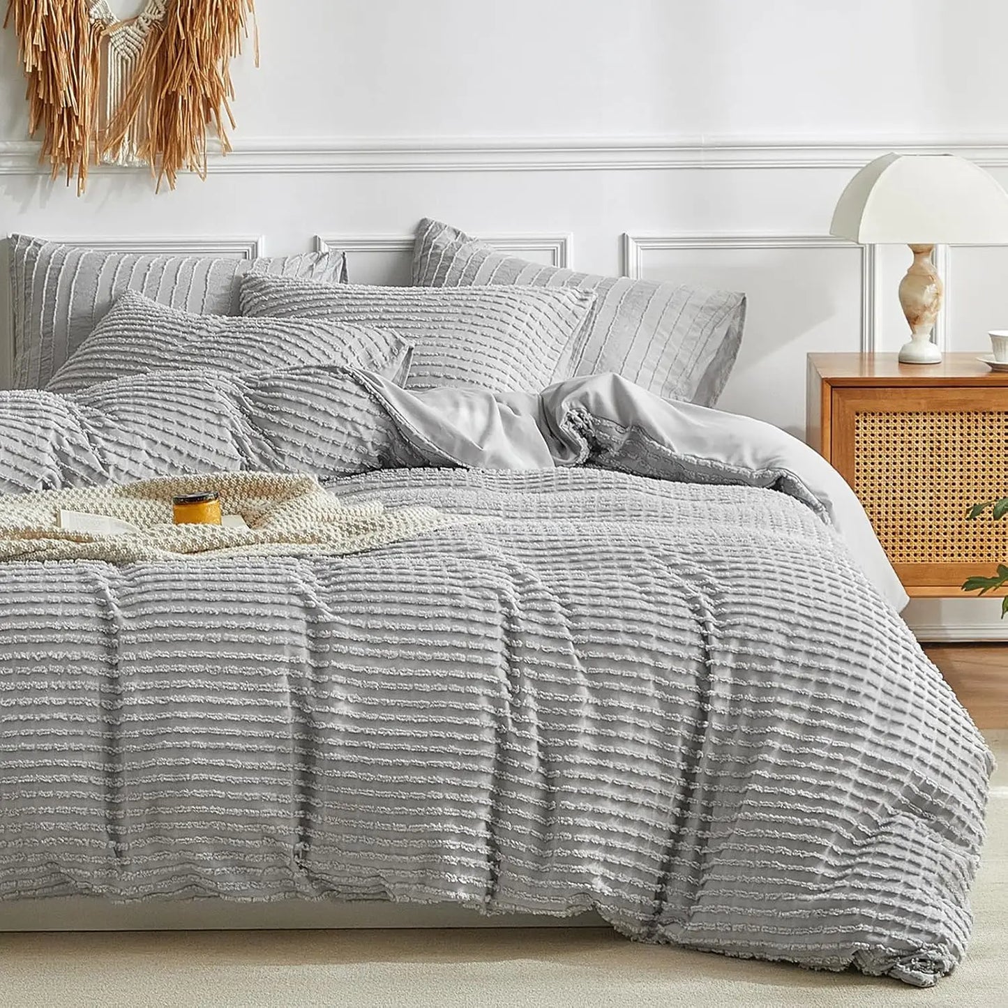 Duvet Set One Double Size, Superfiber Bedding Set, 2-piece Set, Super Soft and Breathable, Zipper Seal