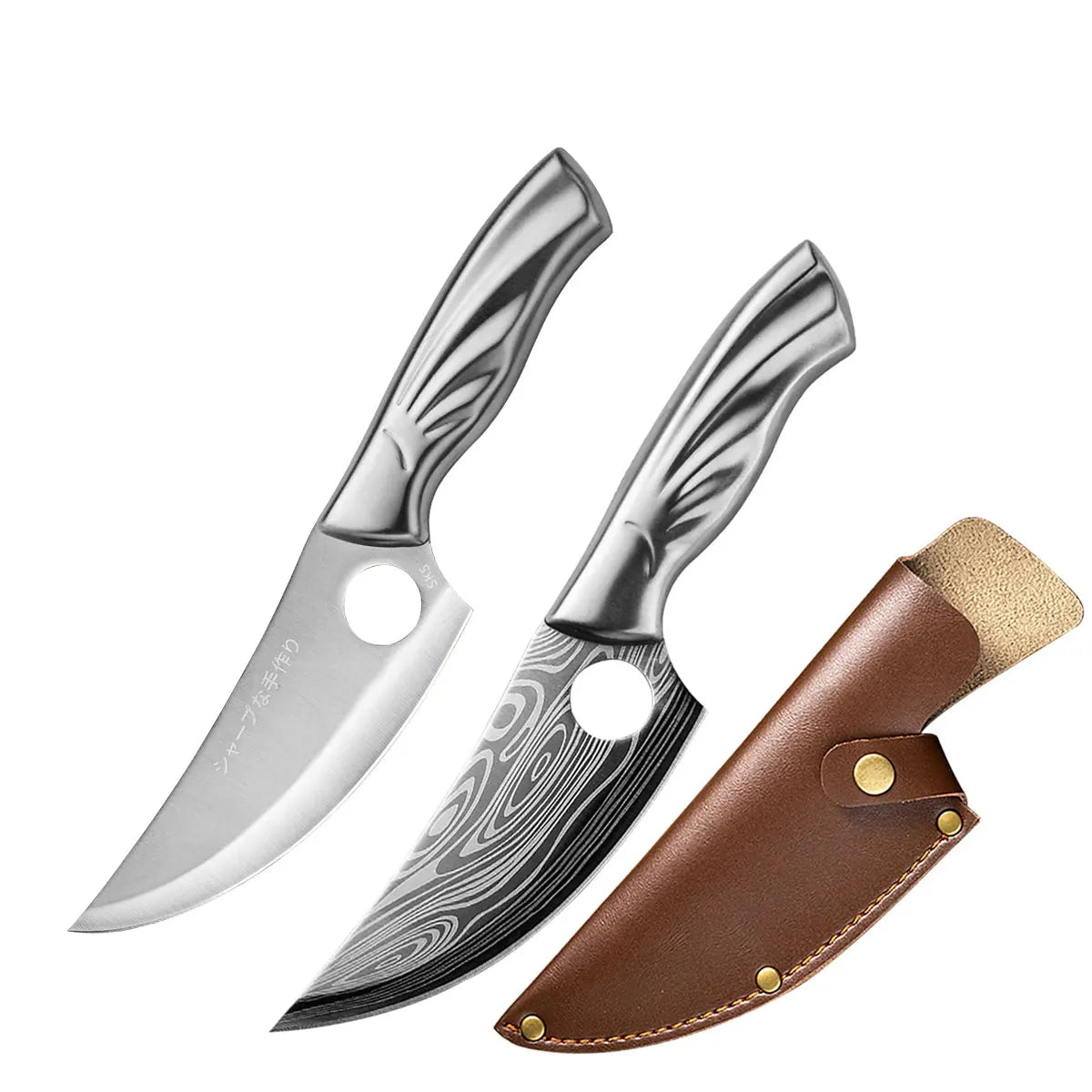 5.5 "Damascus Kitchen Knife All steel 5CR15 boning knife, stainless steel home women's sharp meat/chopping knife, 1/2 cutter