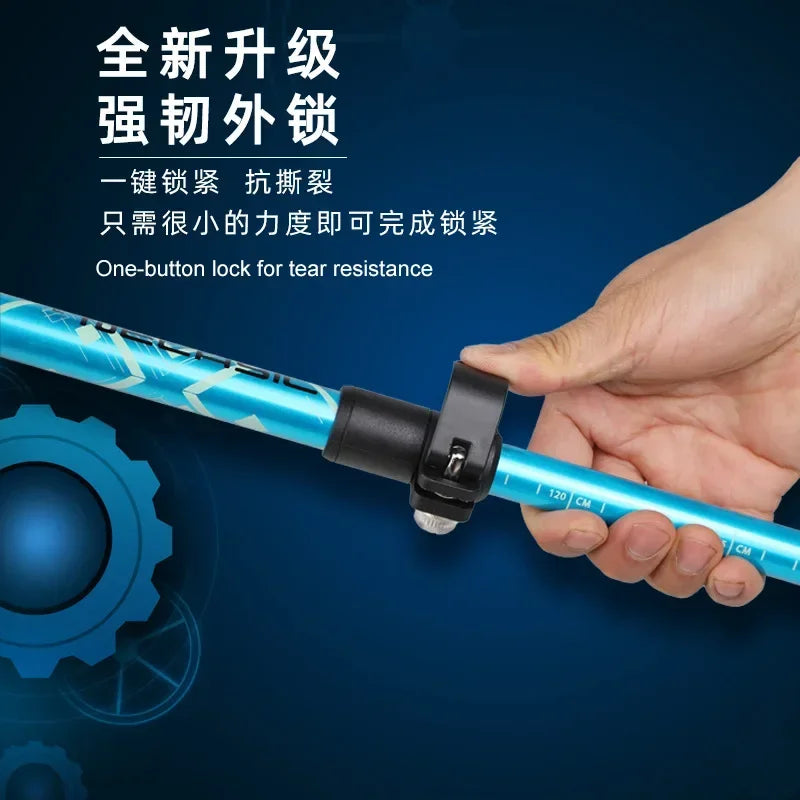 Walking Hiking Stick Ultra-short Trekking Folding Pole Aluminum Alloy Ultralight Portable Camping Equipment For Camping Family