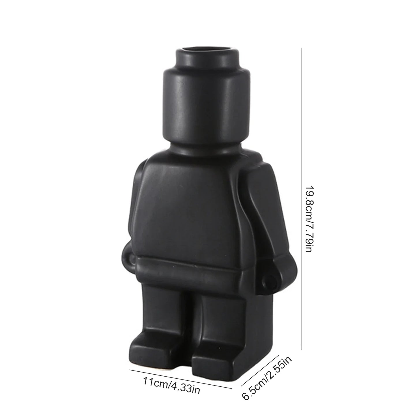 European Resin Statue Creativity Block Man TV Cabinet Desktop Flower Vase Modern Home Decoration Accessories for Living Room