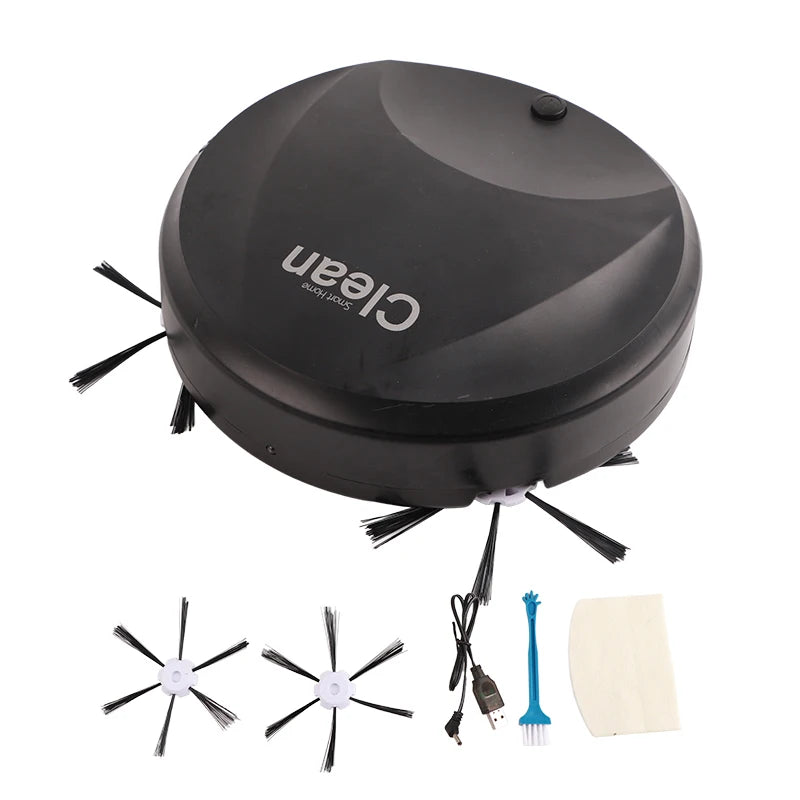 Robotic Vacuum Cleaner Smart Wireless Low Noise USB Charging Automatic Clean Robot for Sweeping and Mopping