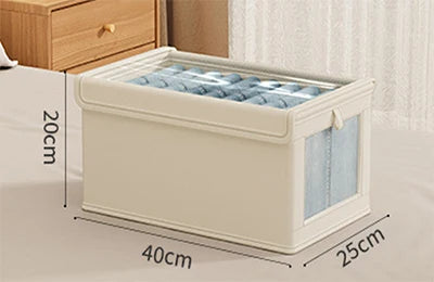 Visible Wardrobe Storage Organizer with Clear Window Large Capacity for Home Closet Bedroom T-Shirt Underwear Pants Organization