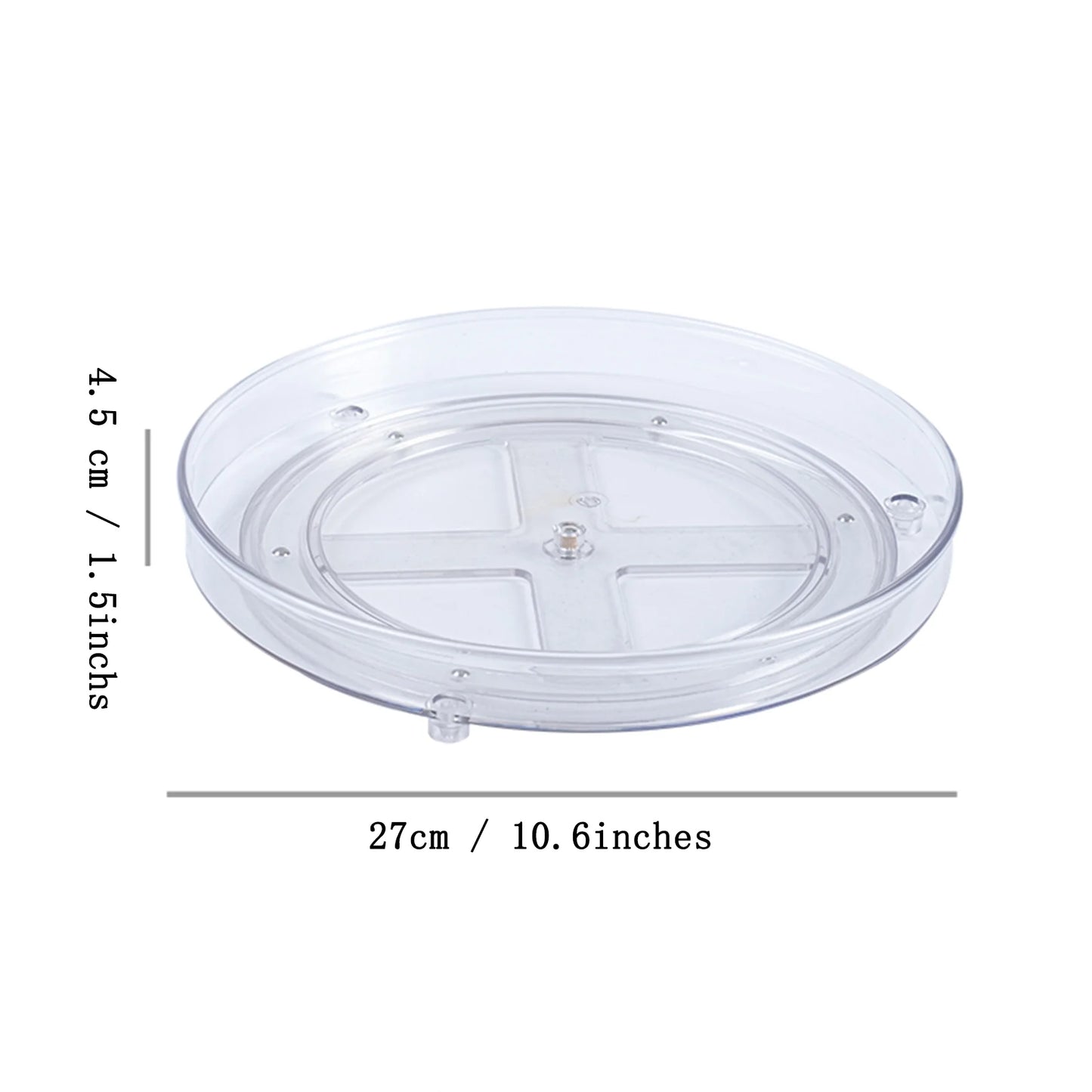 Lnofxas 360 Rotation Cabinet Turntable Organizer Storage Spice Rack Drink Cosmetic Storage Rack Transparent For Kitchen Bathroom