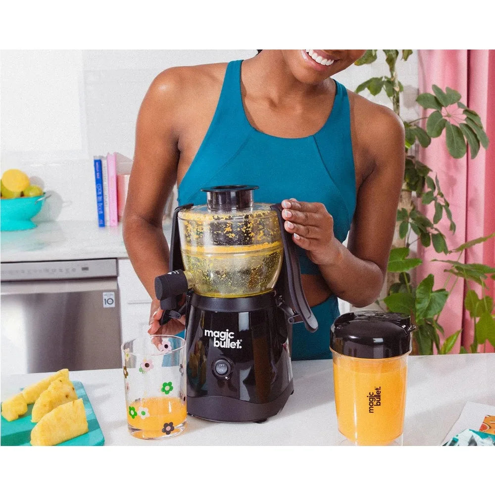 Mini Juicer With Cup Black Fruit Juice Extractor and Vegetables Blender Machine Orange Kitchen Appliances Home