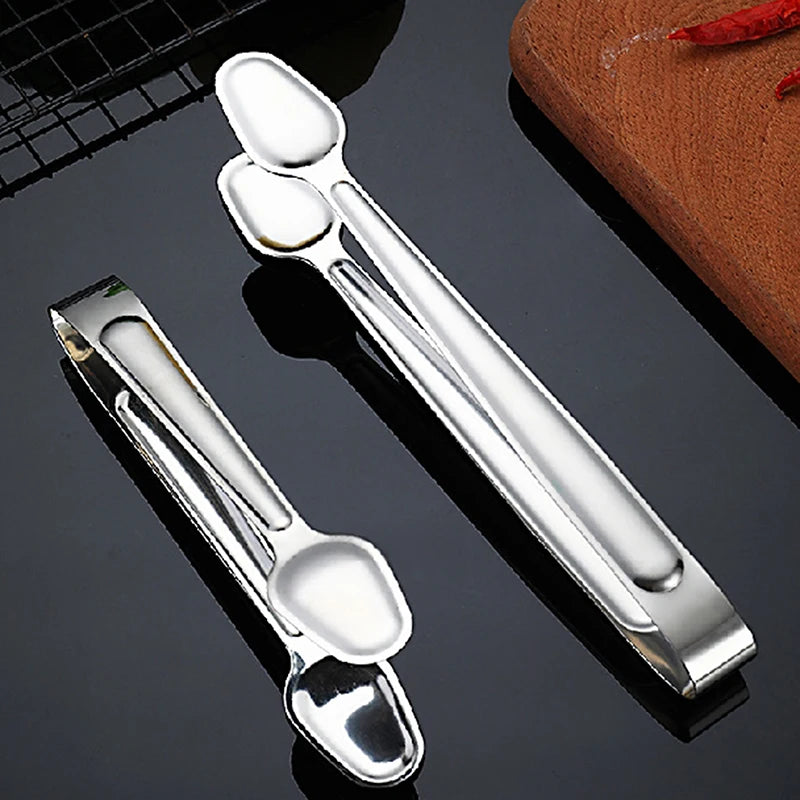 BBQ Food Tongs Barbecue Clip Stainless Steel Kitchen Food Meat Clip Non-slip Non-Stick Steak Clamp Cooking Tool For Grill Baking