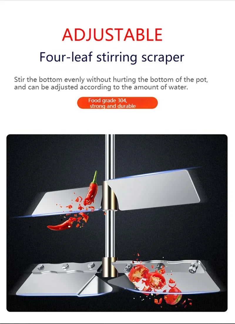 Fully Automatic Commercial Blender Stir Fry Pan Stainless Steel Barrel Non Stick Pan Increase Capacity Frying Machine Boil Sauce