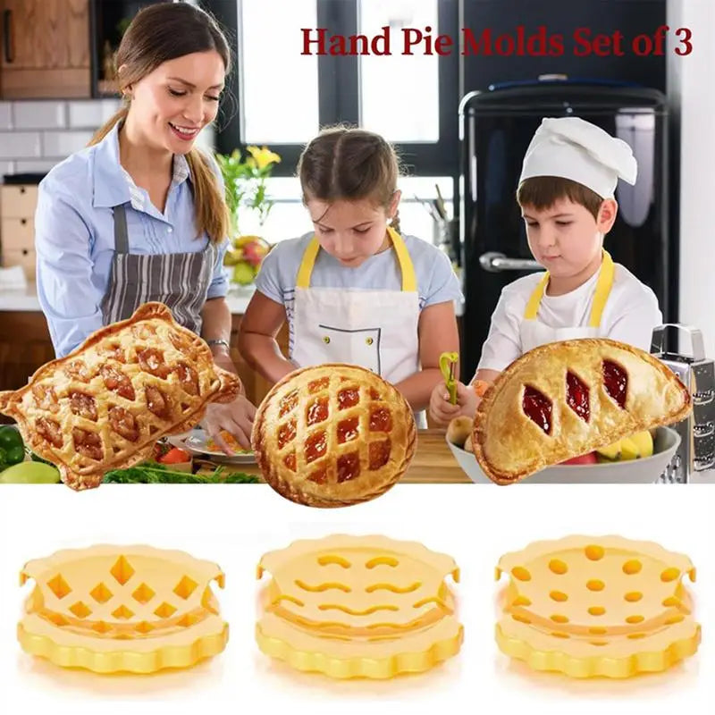 Pie Maker Machine Pie Dough Making Machine 3 Shapes Multi-purpose Pocket Pie Maker Machine Baking Supplies Dough Presser For