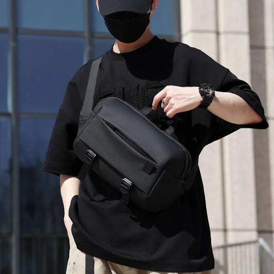 Quality Nylon Chest Packs Fashion Business Handbag Men Waist Bag 2024 New Male Fanny Pack Leisure Travel Shoulder Crossbody Bags