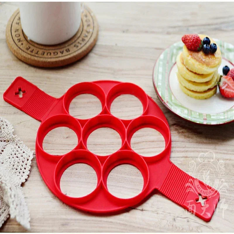 Fried Egg Mold Pancake Mold Maker Silicone Forms Non-stick Simple Operation Pancake Omelette Mold Kitchen Accessories