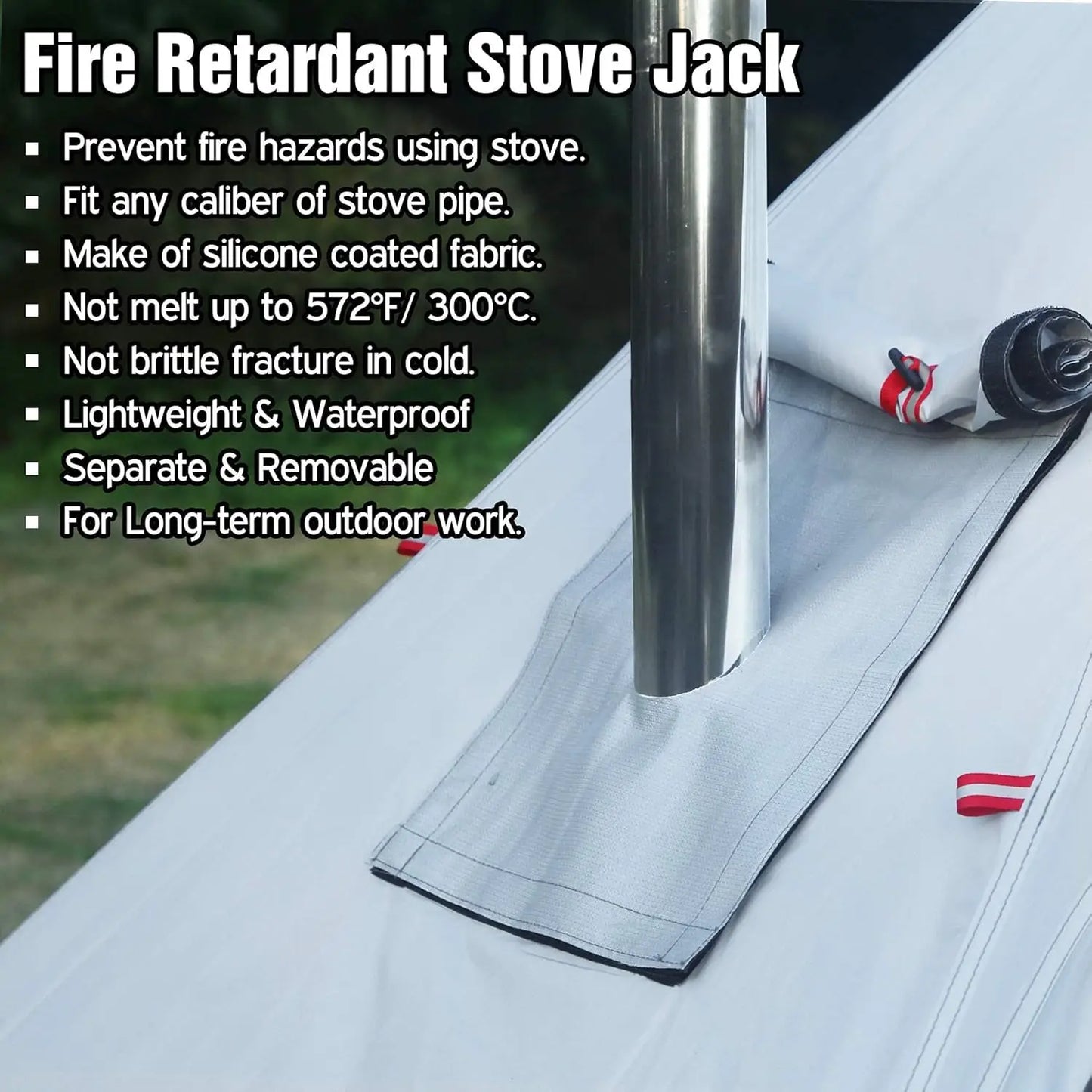 4 Persons 5lb Lightweight Tipi Hot Tents with Stove Jack, 7'3" Standing Room, Teepee Tent for Hunting Family Team Backpacking C