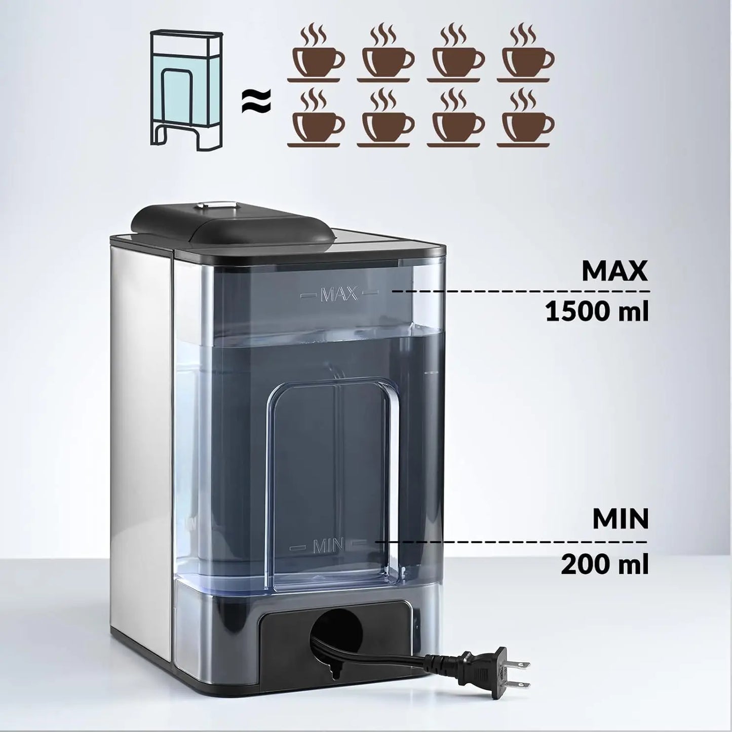 Coffee Maker 3 in 1 Single Serve Coffee Machine, Compatible with K cup Capsules,  Coffee Pot, Tea maker, 6,8,10 Oz Cup, Removabl