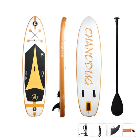 SUP inflatable surfing paddle board, leisure water board, water skiing board, standing surfing float board