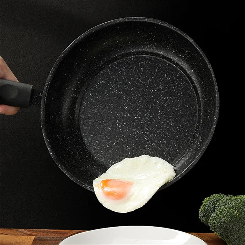Medical Stone Non-Stick Frying Pan, Household Pan, Non-Oil Smoke Pancake Pan, Fried Steak Gas Stove, Induction Cooker, Cookware