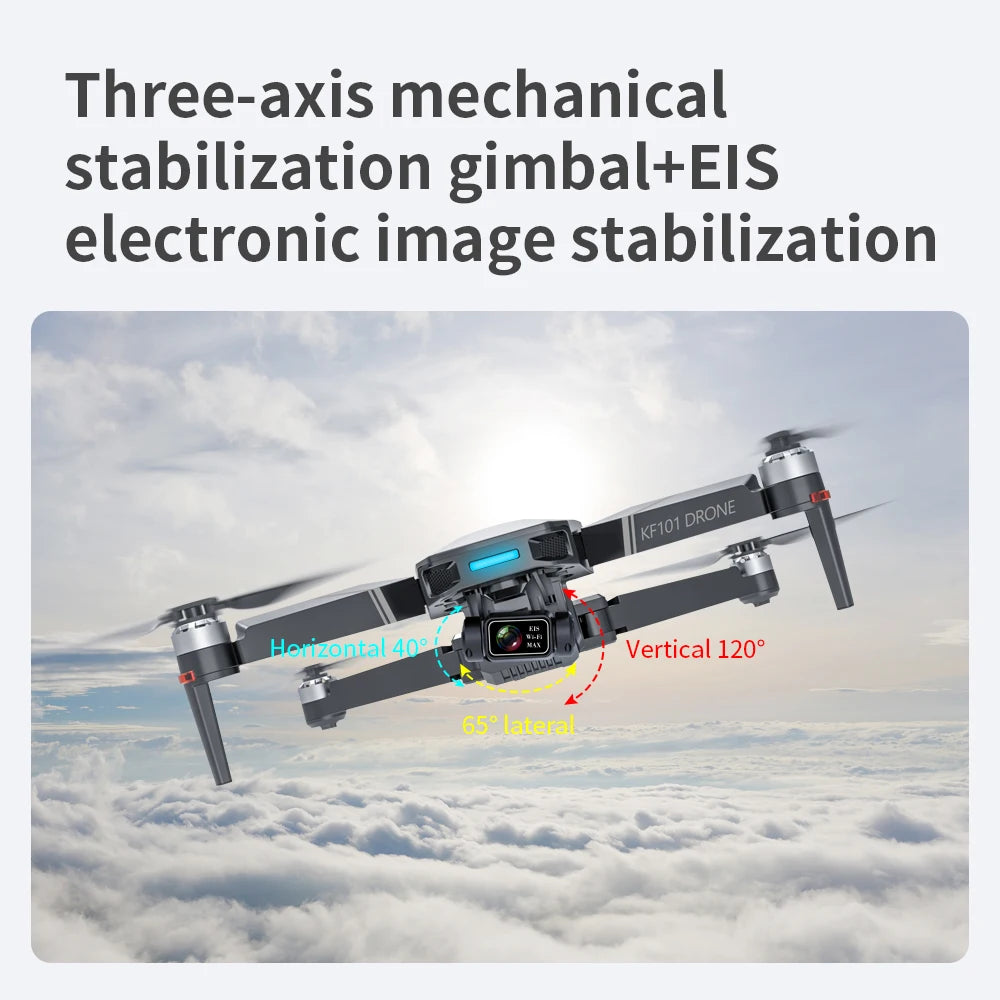 KF101 MAXS GPS Drone 4K Camera 3-Axis Gimbal Brushless Anti-Shake EIS HD Camera Drone 5KM Flight RC Drone Ship from US