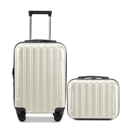 2 Piece Lightweight Luggage Set - 20 Expandable Hardside Carry-On & 14 Mini Cosmetic Case