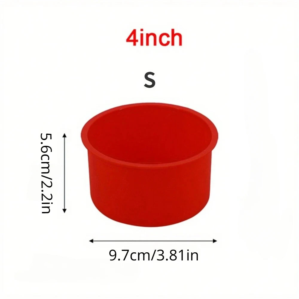 Silicone Heart Shaped Cake Pans Nonstick Reusable Round Baking Tray Cake Bakeware Pan Toast Mold Baking Tool for Pastry Dessert
