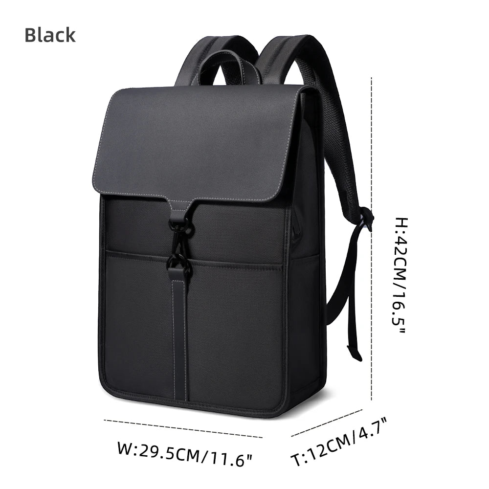 HcanKcan Business Vintage Men's Backpack Waterproof Large Capacity 15.6“Laptop Pack USB Charging School Teenager School Backpack