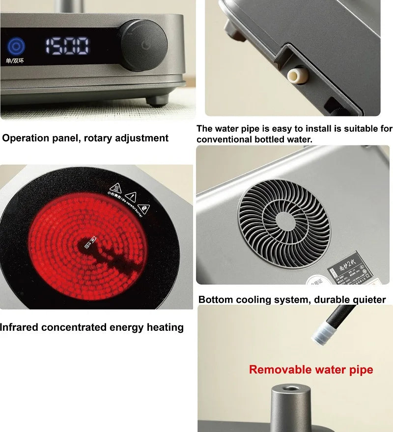 1500W Automatic Water Supply Electric Ceramic Stove Home Kung Fu Tea Stove Pumping Water Induction Cooker Kitchen Appliances