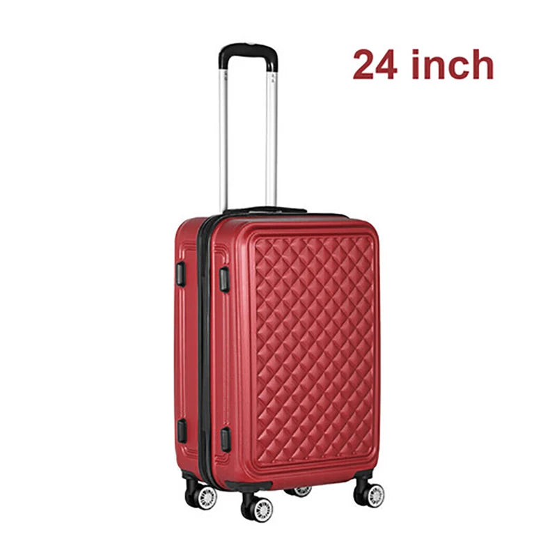 20/24 Inch One-piece Suitcase Red Mute Universal Wheel Luggage Case Business Suitcase Equipaje Luggage Travel Bag with Wheels