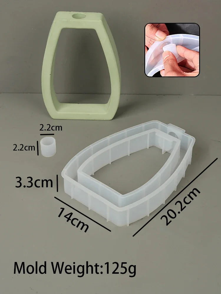 DIY Nordic Style Vase Mould Plaster Concrete Hydroponic Test Tube Flower Arrangement Ornaments 3D Craft Flowerpot Silicone Molds