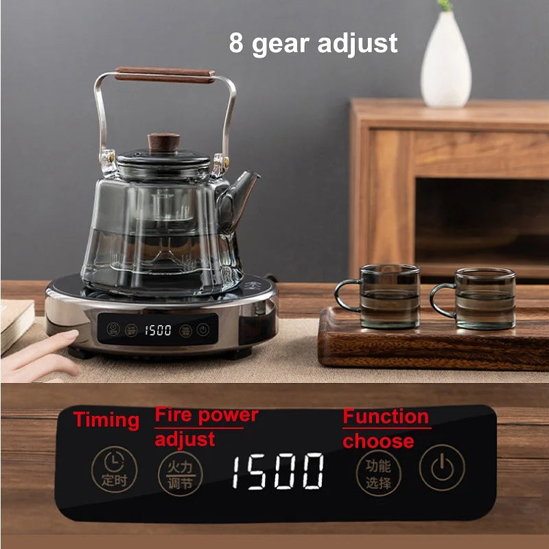 1500W Smart Electric Ceramic Stove Home Tea Making Machine Timed Coffee/Tea Hot Plates Multi-function Boiling Water Heater 220V