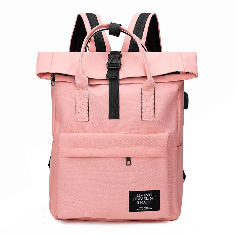 Fashion USB Laptop Backpack For Women Men Shoulder Bags SchoolBag Female Mochila Backpacks For Teenage Girls Travel Rucksack