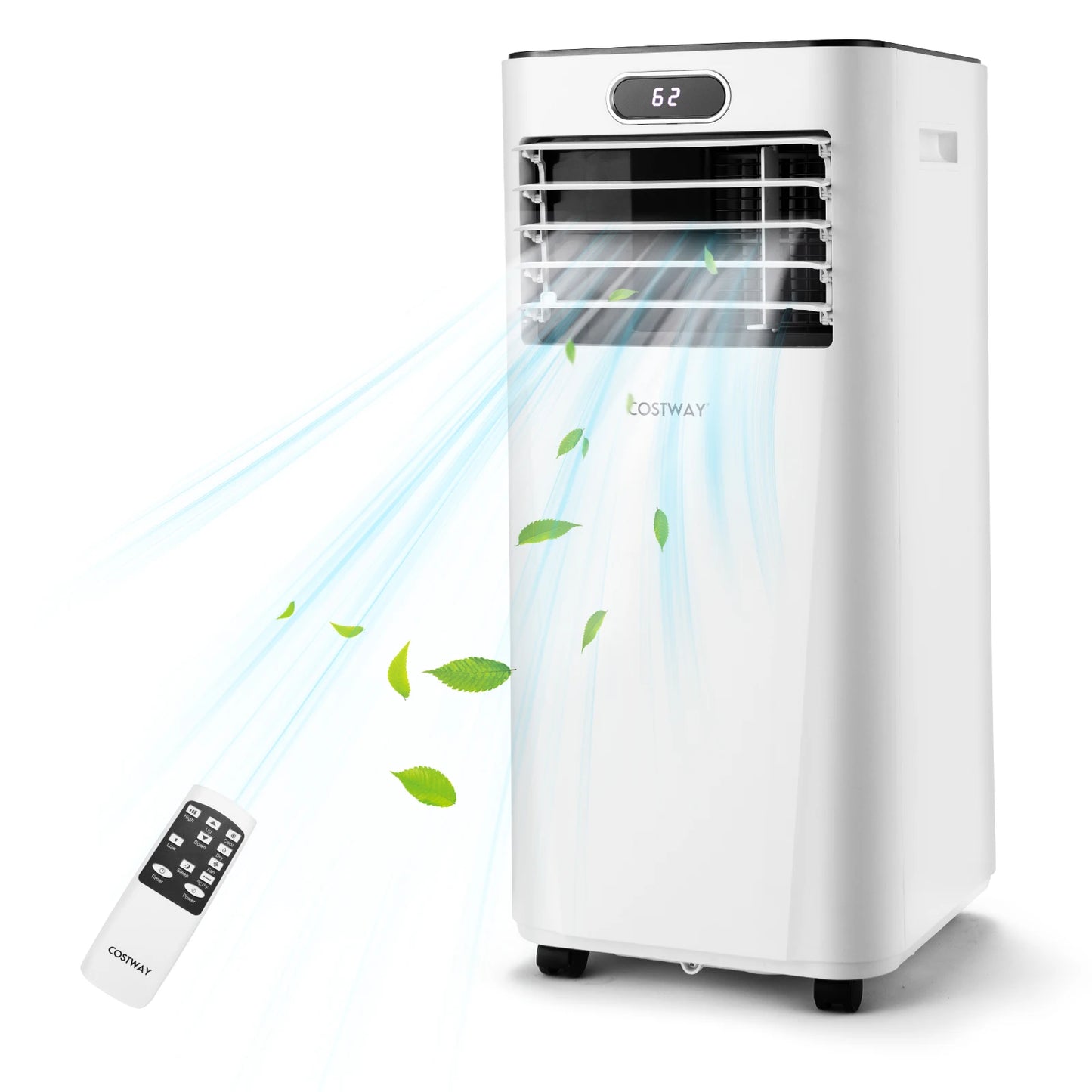 8000 BTU Portable Air Conditioner with Remote Control 3-in-1 Air Cooler w/ Drying