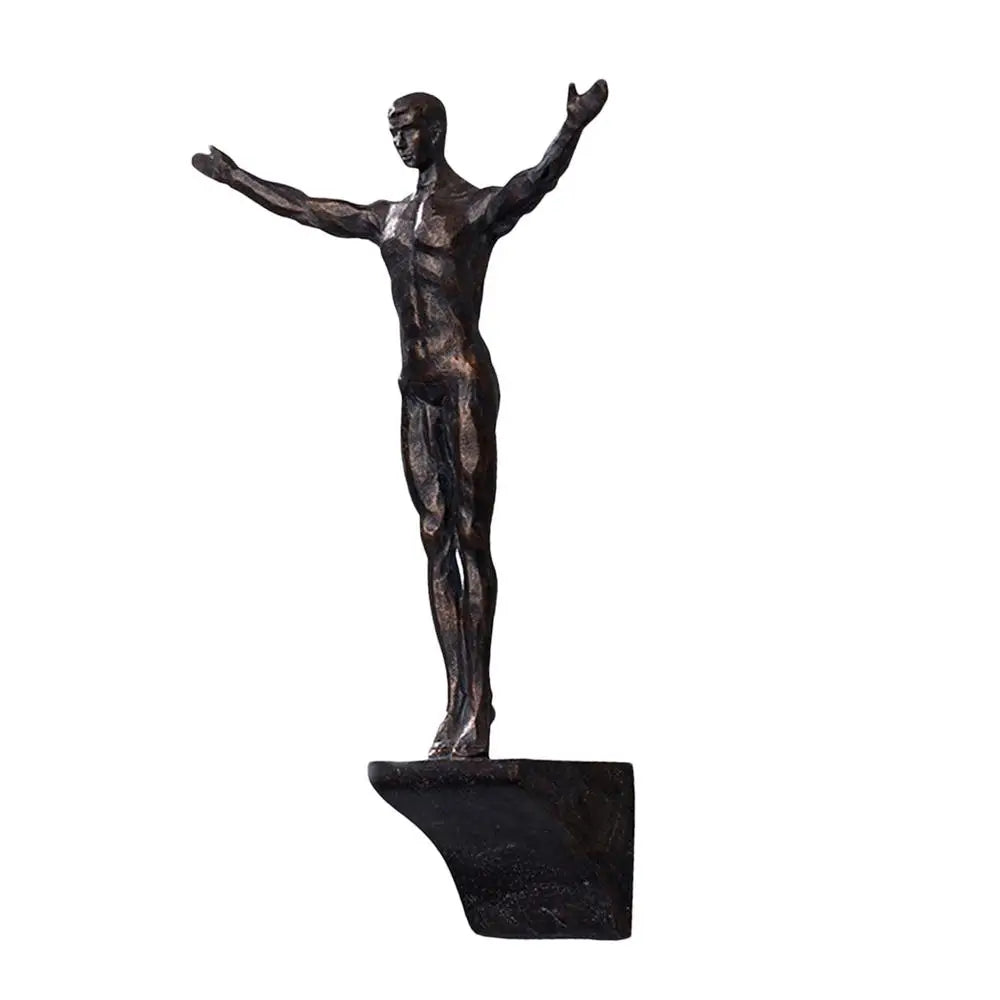 Climbing Athlete Man Art Sports Wall Hanging Ornaments Home Figures Miniatures Rock Climbing Man Resin Sculptures Statue
