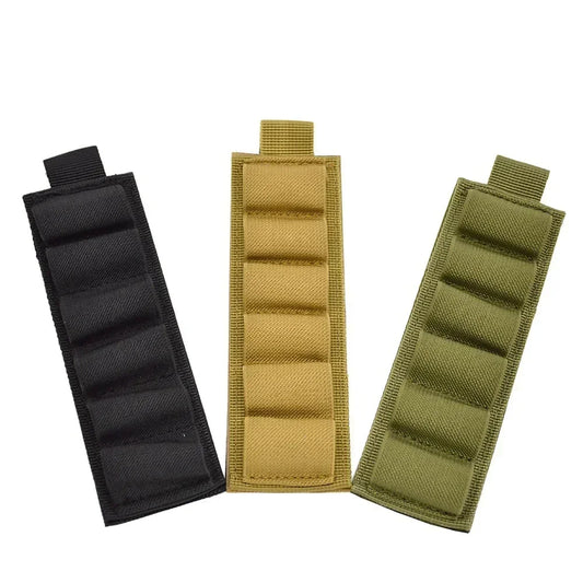 Outdoor hunting accessories: 6-loop shotgun stock shell holder, 12-gauge cartridge bag, rifle stock, bullet carrier, Velcro