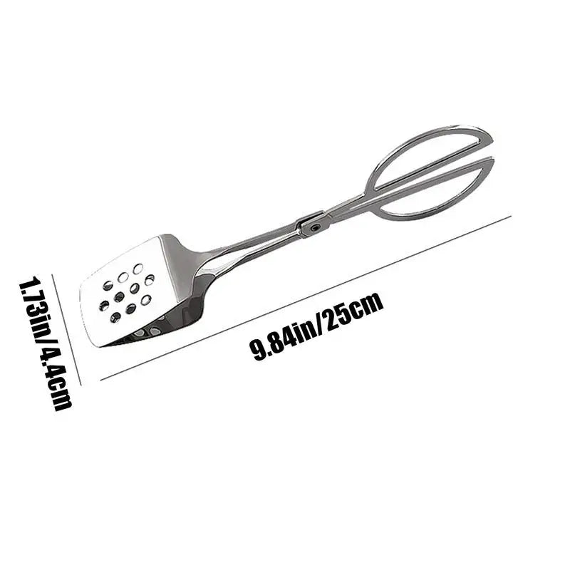 Tongs For Serving Appetizer Tongs Stainless Steel Scissor Multi-functional Appetizer Cooked Food Pastry Tong For Home Kitchens