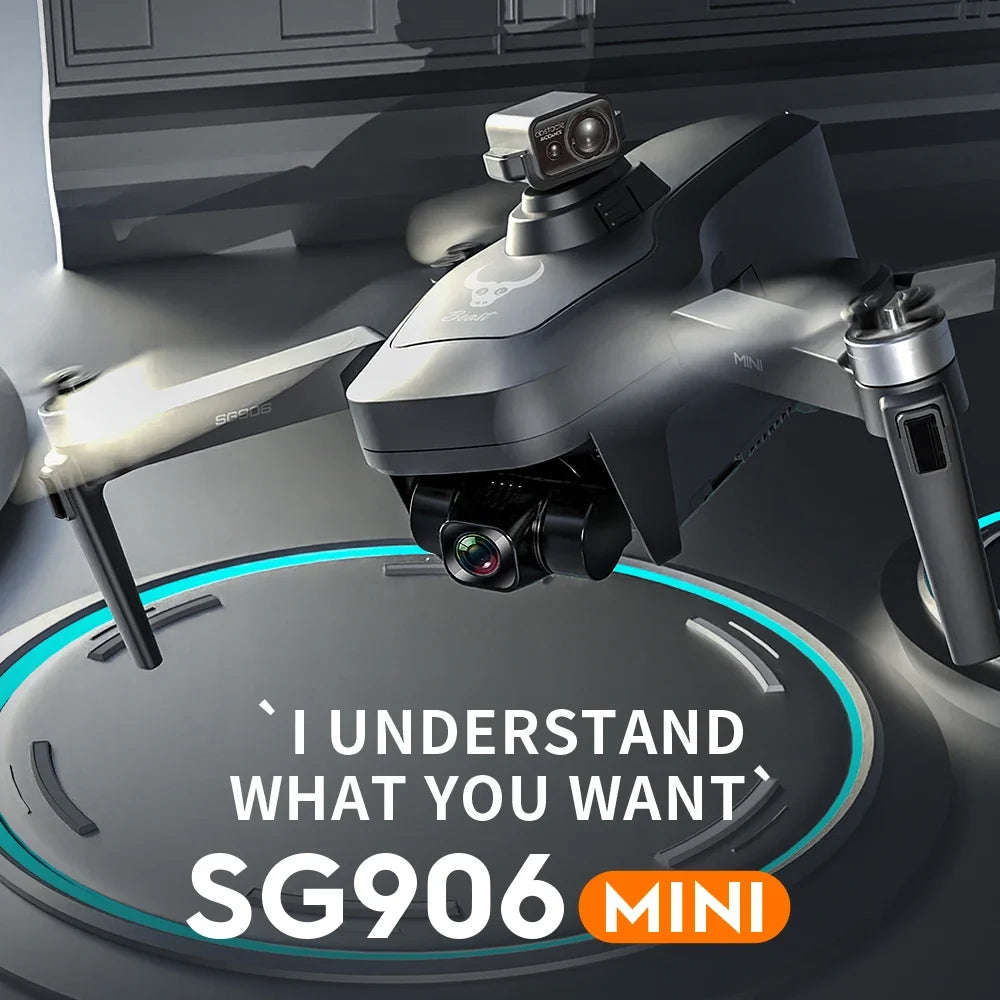 SG906 mini Drone with 3 axis Gimbal 4K HD Camera 5G WiFi Flight time 25 Mins RC Distance 1200M Folding Quadcopter