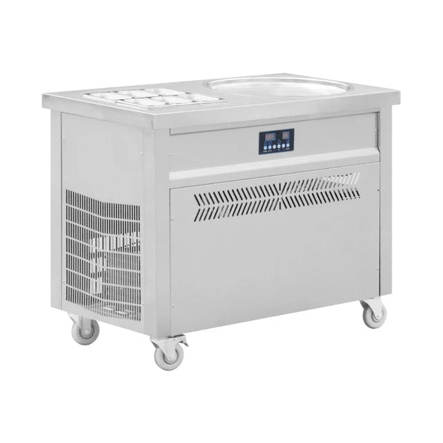 Flat Pan Instant Thailand Rolled Icecream Making Thai Stir Fry Tawa Roller Fried Ice Cream Roll Machine Fried Ice Cream Machine
