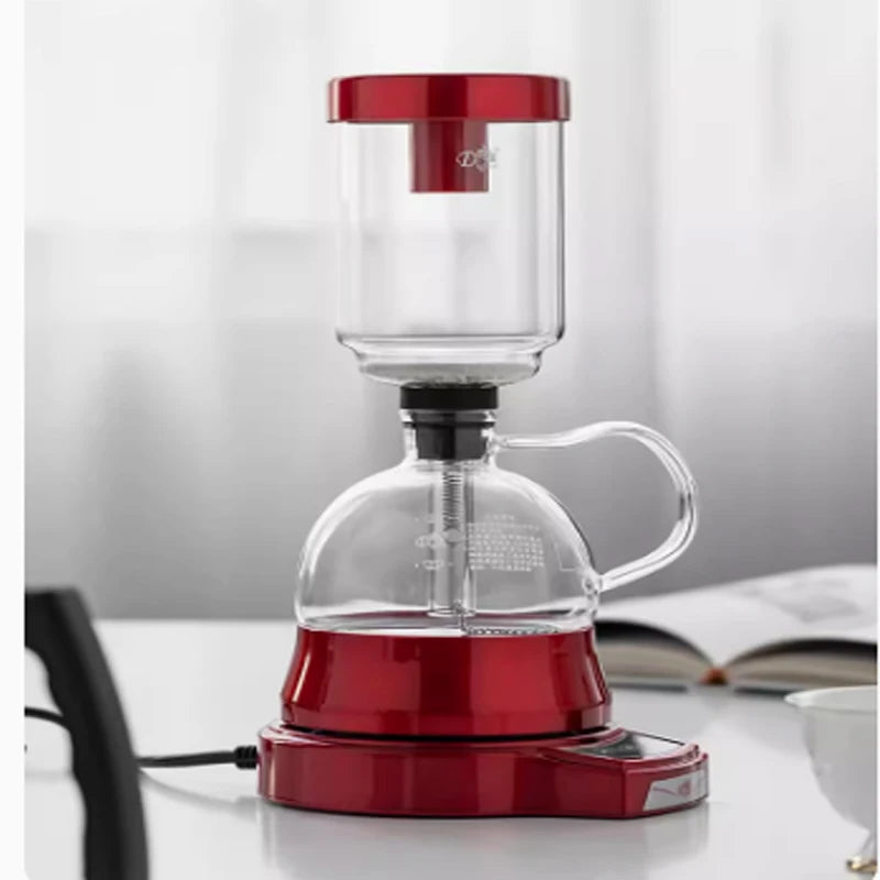 Japanese Style Electric Siphon coffee maker 3 cups vacuum Coffee machine Brewer Drip Tea Siphon Glass Pot filter Espresso maker