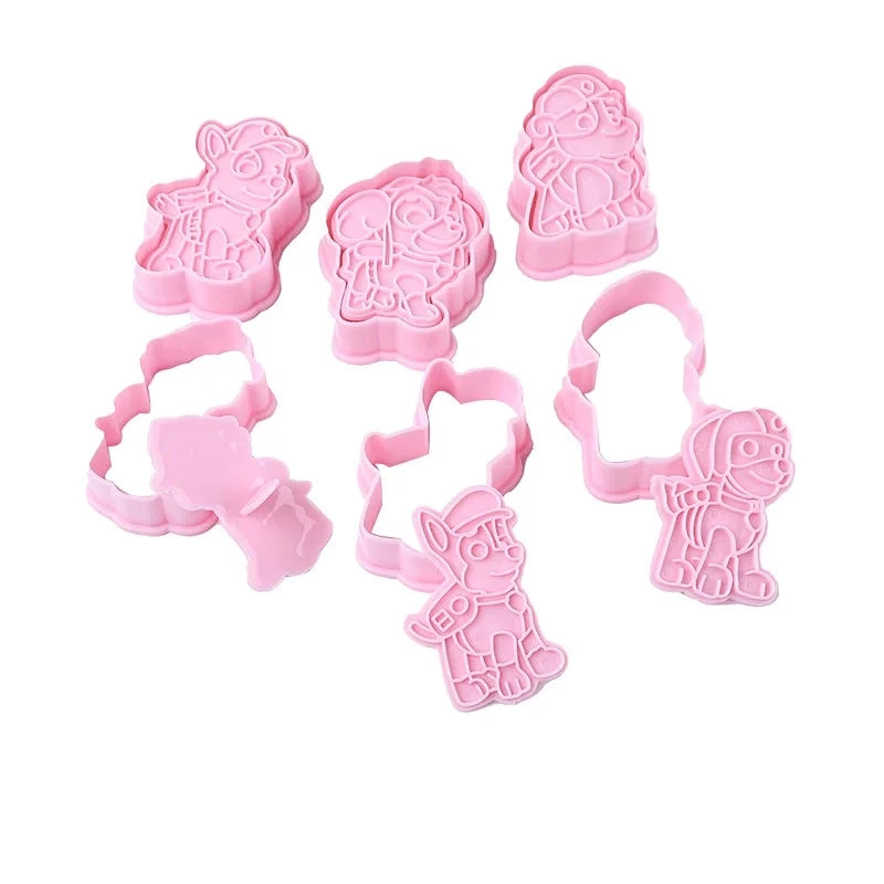 6pcs Paw Patrol 3D Cookie Mold Biscuit Mold Bakeware Press Baking Mold Cake Chocolate Mold Kids Birthday Party Gift