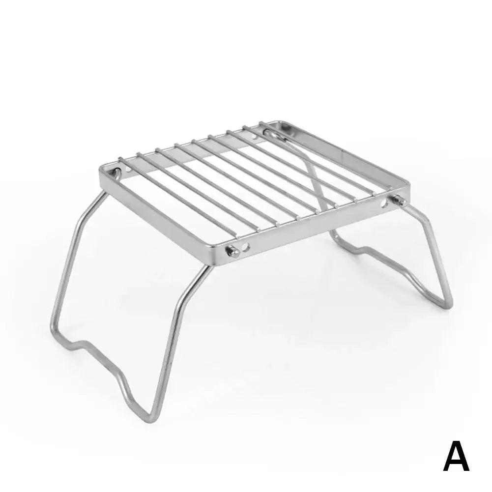 Camping Folding Grill Stand Camping BBQ Table Grill Outdoor Portable Brazier Grate Stove Rack Tools Gas Stand Camping Wood M4M0