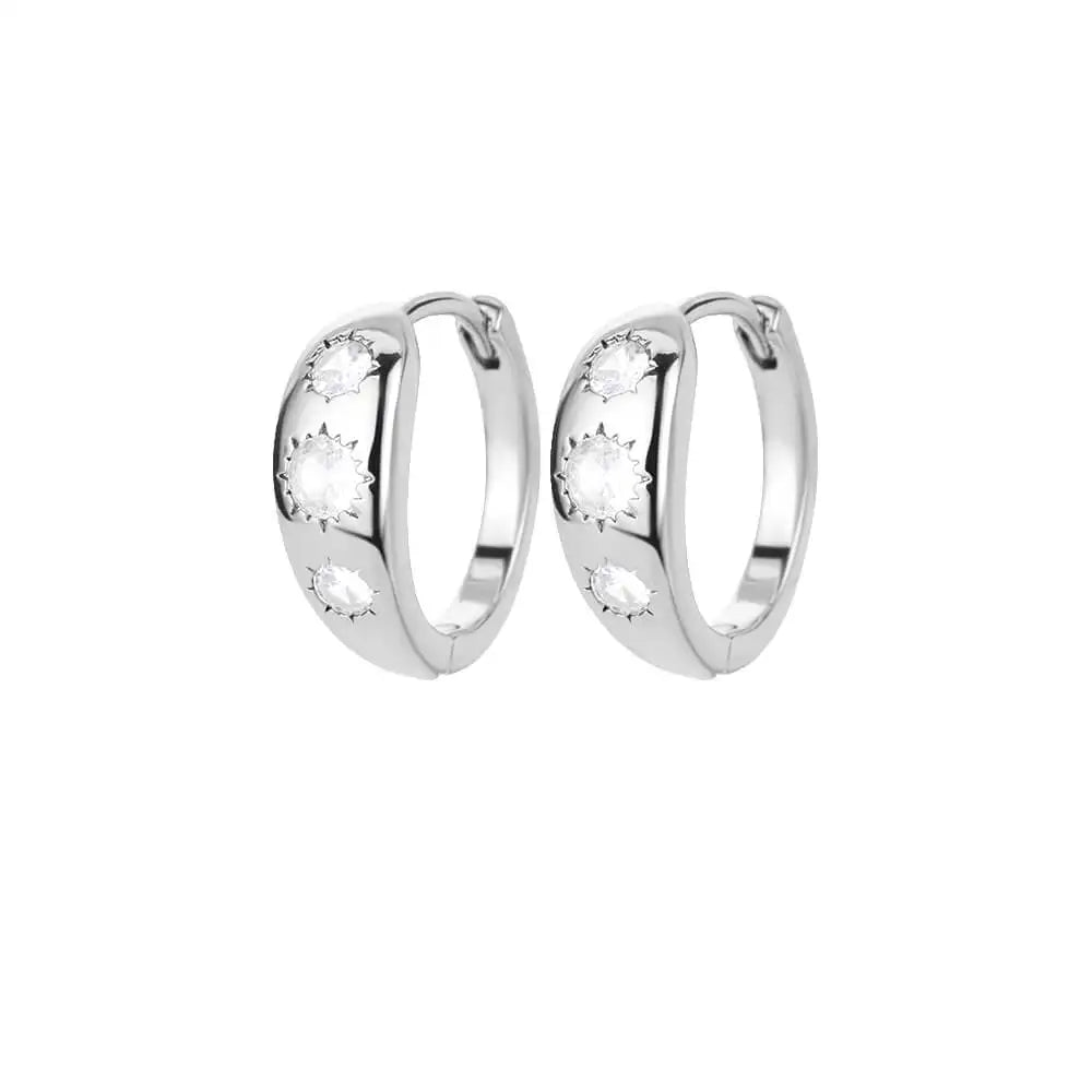 Fashion Rabbit Crystal Hoop Earrings For Women Zircon Leopard Head Owl Elephant Butterfly Earring Animal Jewelry Wedding Gift