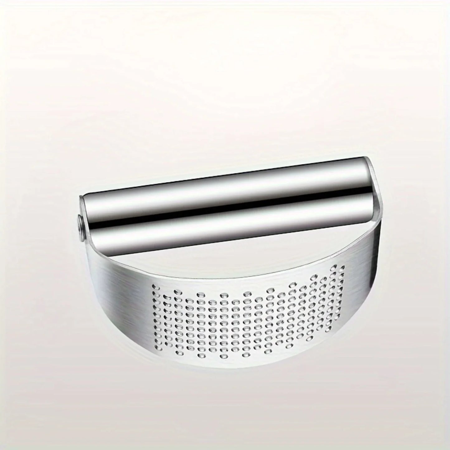 Easy-Clean Stainless Steel Garlic Press With Silicone Handle - Multifunctional Kitchen Gadget For Crushing, Peeling & Grinding V