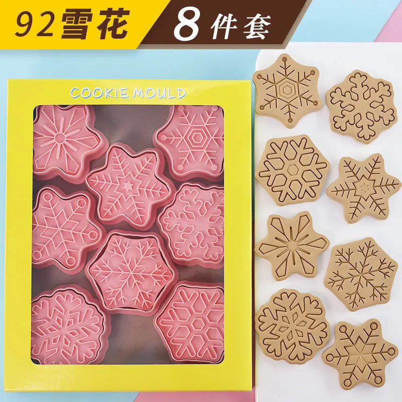 24Pcs Sanrio Hello Kitty Cartoon Cookie Mold 3D Pressable Stamp Kitchen Baking Pastry Bakeware New Year Christmas Decoration