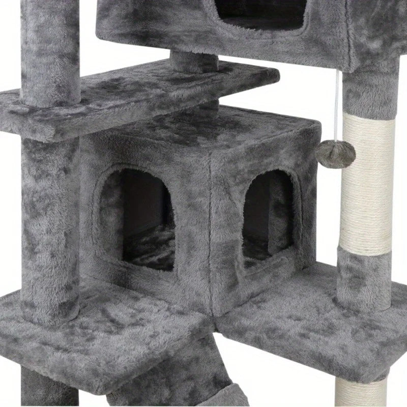 Activity Center 53" STURDY Cat Tree Tower Large Playing House Condo For Rest